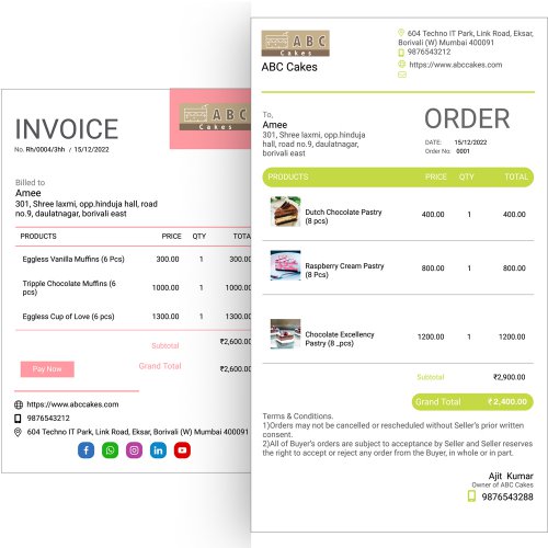 Quotations, Invoice, Orders
